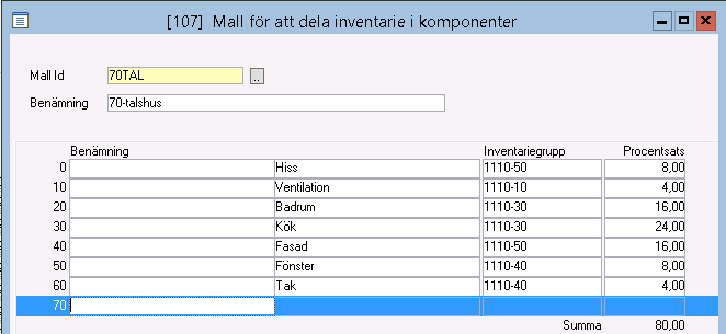 Utförd komponentuppdelning är inte möjlig att ångra utan principen bytt är bytt gäller.