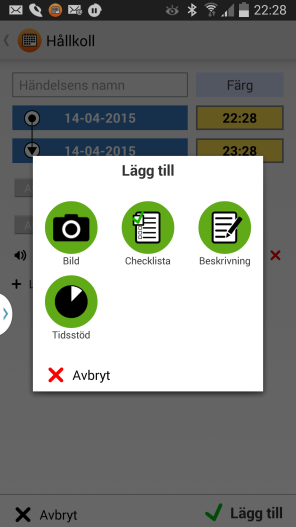 9 3. Ställ in tid, startid och sluttid på din händelse/påminnelse 1. Välj om det är en heldag, då kommer inte händelsen att larma och den ligger statisk längst upp i visningsvyn 2.