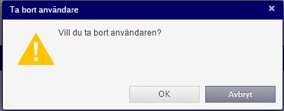 Ta bort användare Ta bort en användare från kontot. Steg 1 (2) Klicka på Användare i huvudmenyn.