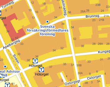 Figur 3: Gatuavsnitt där räkning utfördes vid Fleminggatan och Hantverkargatan (karta: eniro.