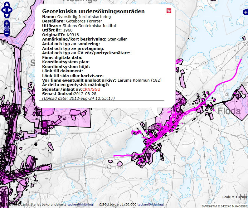 RGeo/MUR Geotekniska undersökningsområden, finns ca