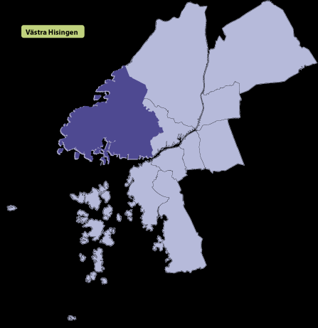 Västra Hisingens stadsdelsförvaltning består av Biskopsgården och