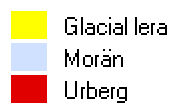 Geotekniska förhållanden Kommunens övergripande geotekniska information visar att marken inom planområdet består mest av glacial lera (gula), urberg (rött) och morän (ljusblå).