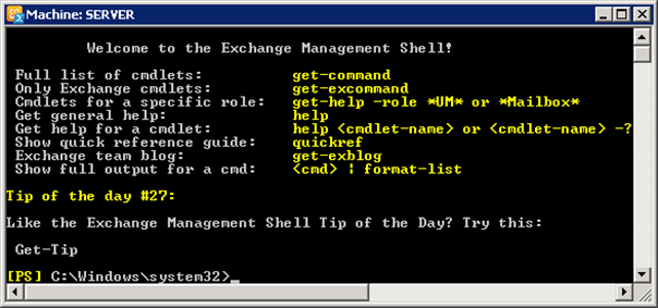 Ställa in behörigheter för kalendrar med Exchange Management Shell Logga in på servern där Exchange körs och starta Exchange Management Shell från startmenyn.