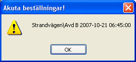 12 Olika meddelanden gällande beställningar 12.