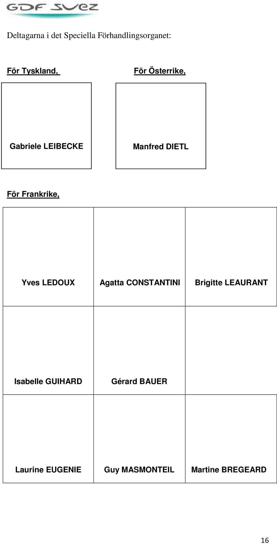 Yves LEDOUX Agatta CONSTANTINI Brigitte LEAURANT Isabelle