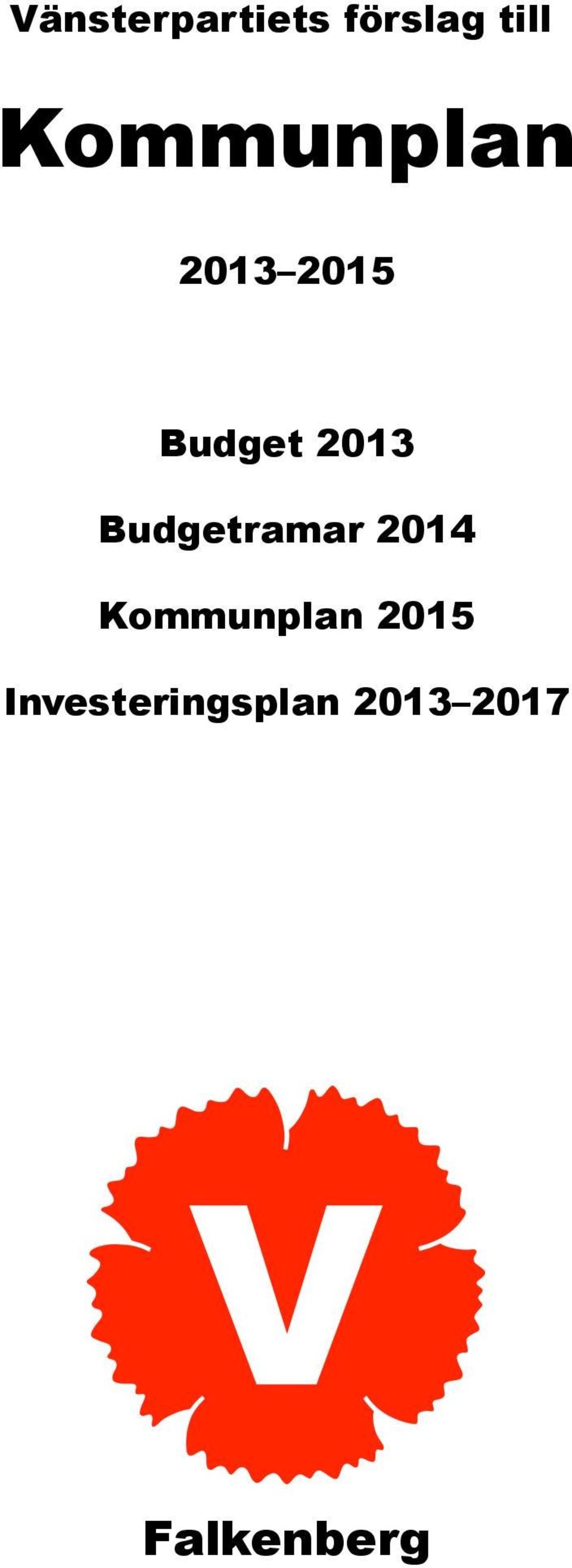 Budgetramar 2014 Kommunplan 2015