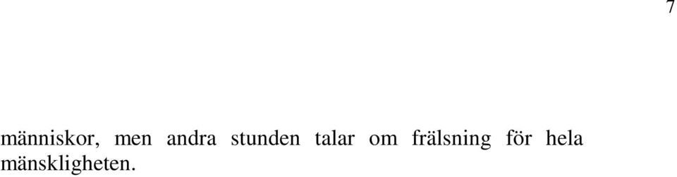 talar om frälsning