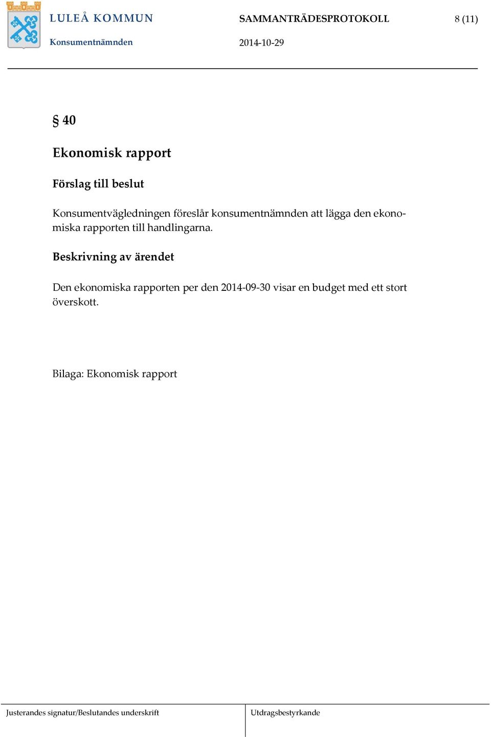 ekonomiska rapporten Den ekonomiska rapporten per den