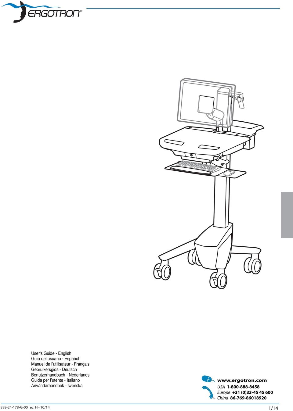 com De senaste versionerna av installationshandledningen och nedladdning av programvaran för StyleLink fi nns på: www.ergotron.