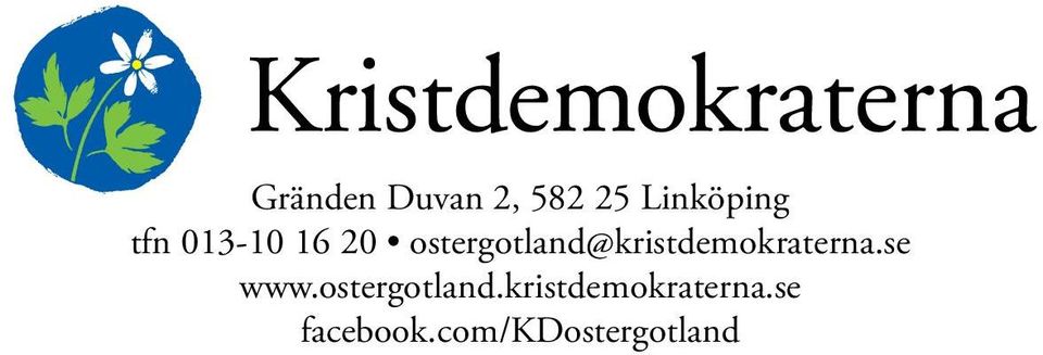 ostergotland@kristdemokraterna.se www.