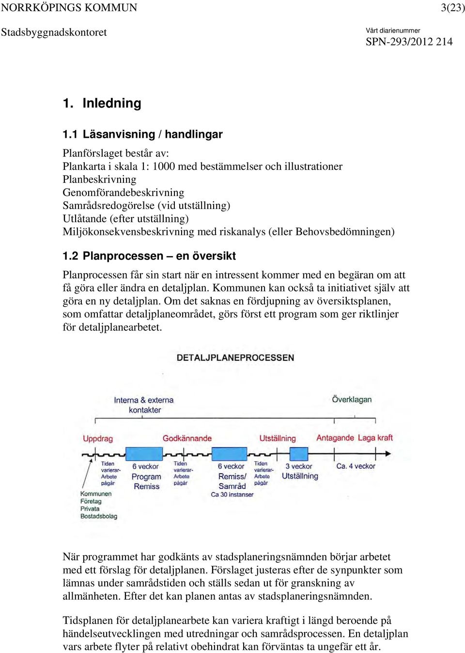 Utlåtande (efter utställning) Miljökonsekvensbeskrivning med riskanalys (eller Behovsbedömningen) 1.
