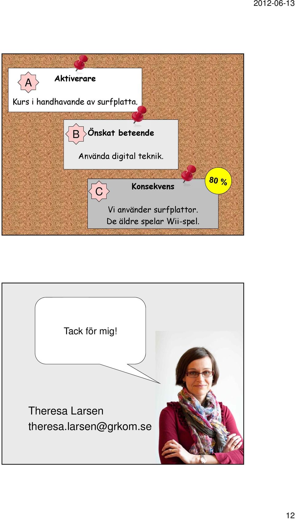 C Konsekvens Vi använder surfplattor.