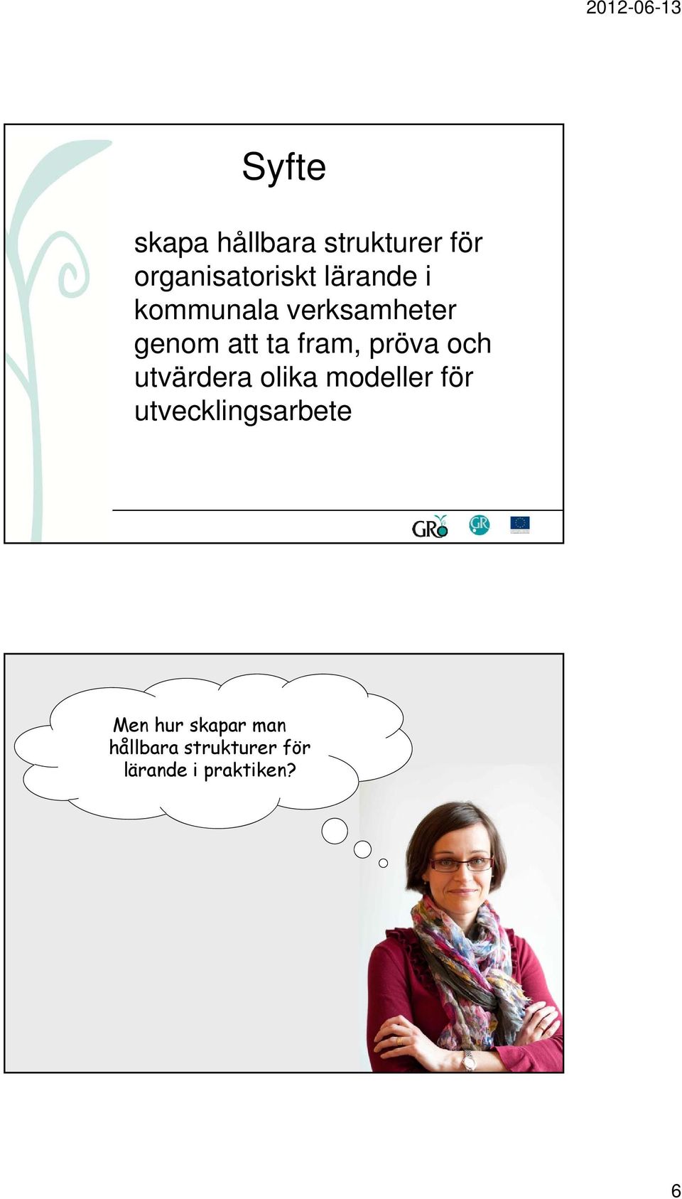 pröva och utvärdera olika modeller för utvecklingsarbete