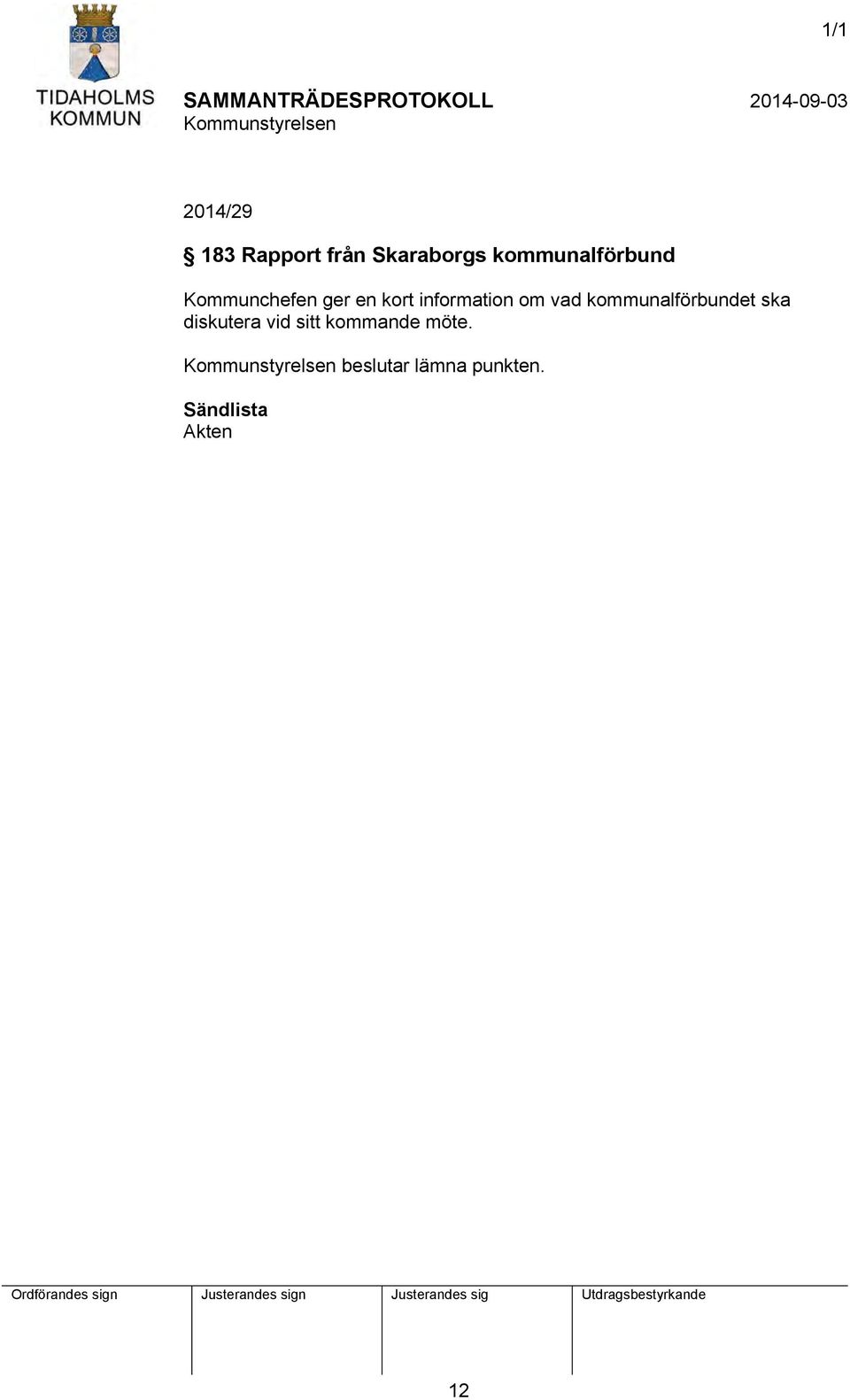 information om vad kommunalförbundet ska