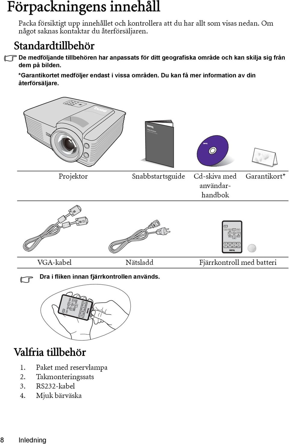 *Garantikortet medföljer endast i vissa områden. Du kan få mer information av din återförsäljare.