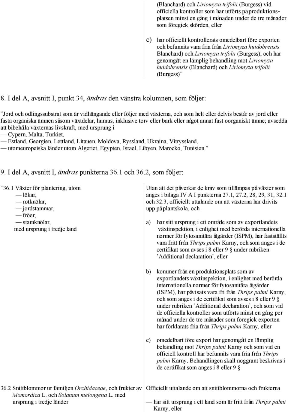 huidobrensis (Blanchard) och Liriomyza trifolii (Burgess) 8.