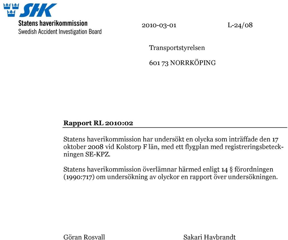 registreringsbeteckningen SE-KPZ.