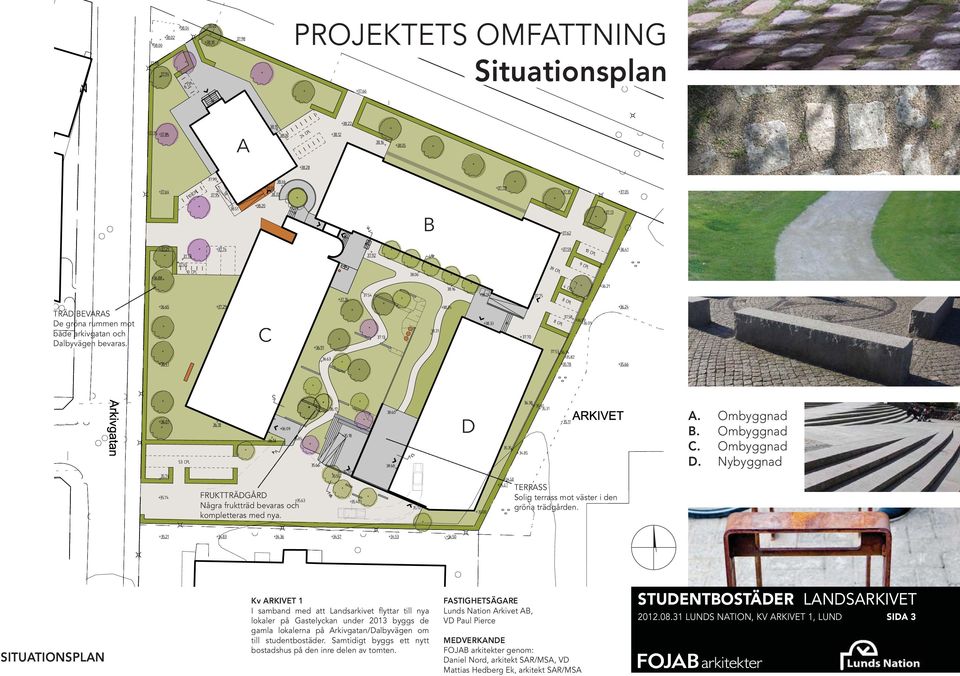 SITUATIONSPLAN Kv ARKIVET 1 I samband med att Landsarkivet flyttar till nya lokaler på astelyckan under 2013 byggs de gamla lokalerna på Arkivgatan/Dalbyvägen om till studentbostäder.