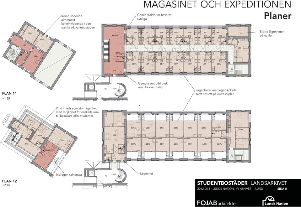 +1 TR Vind inreds som stor lägenhet med möjlighet för enskilda rum till besökare eller studenter.