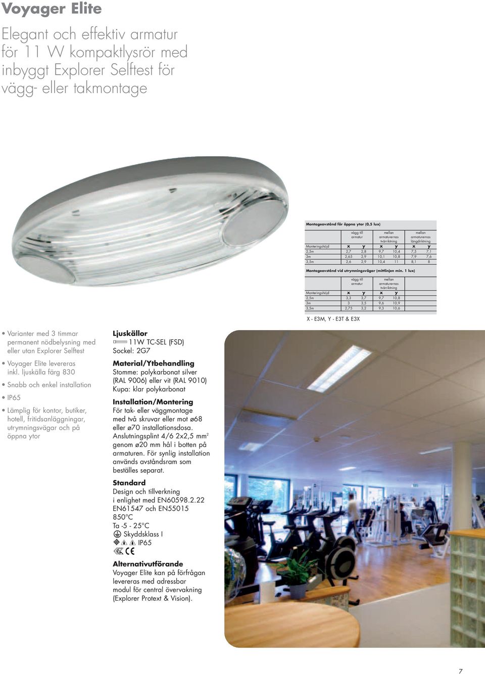 utrymningsvägar (mittlinjen min.