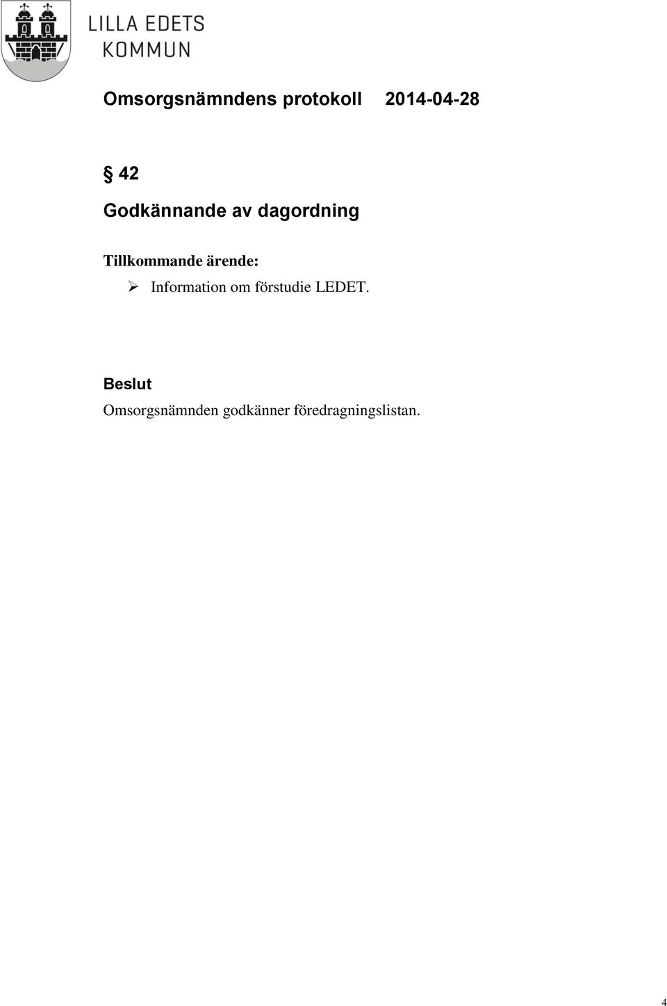 om förstudie LEDET.