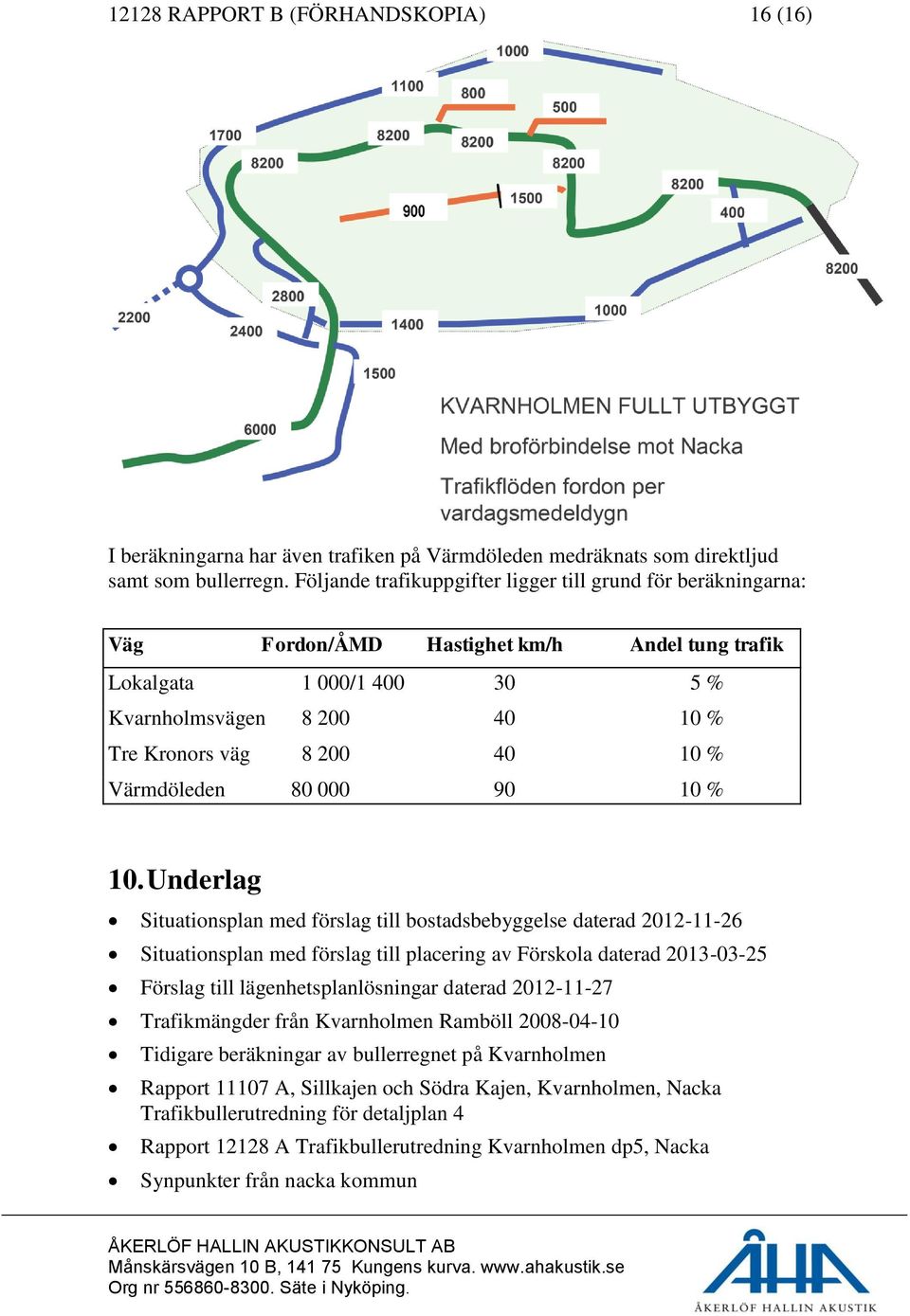 Värmdöleden 80 000 90 10 % 10.