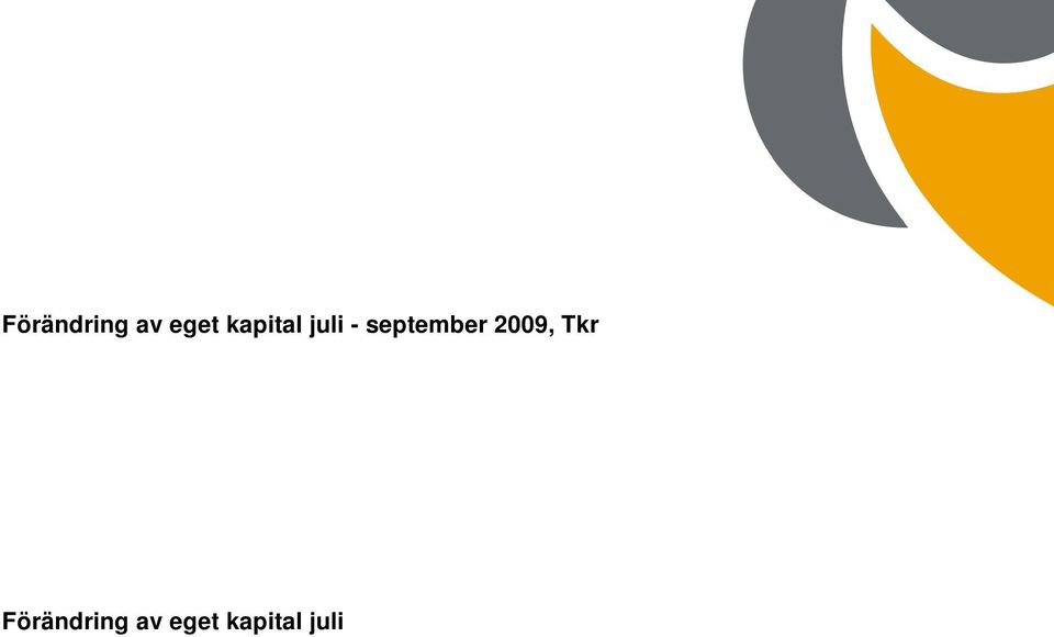 588 Förändring av eget kapital juli september 2010, Tkr Koncernen Aktiekapital Övrigt tillskjutet kapital Upparbetade vinster Summa IB