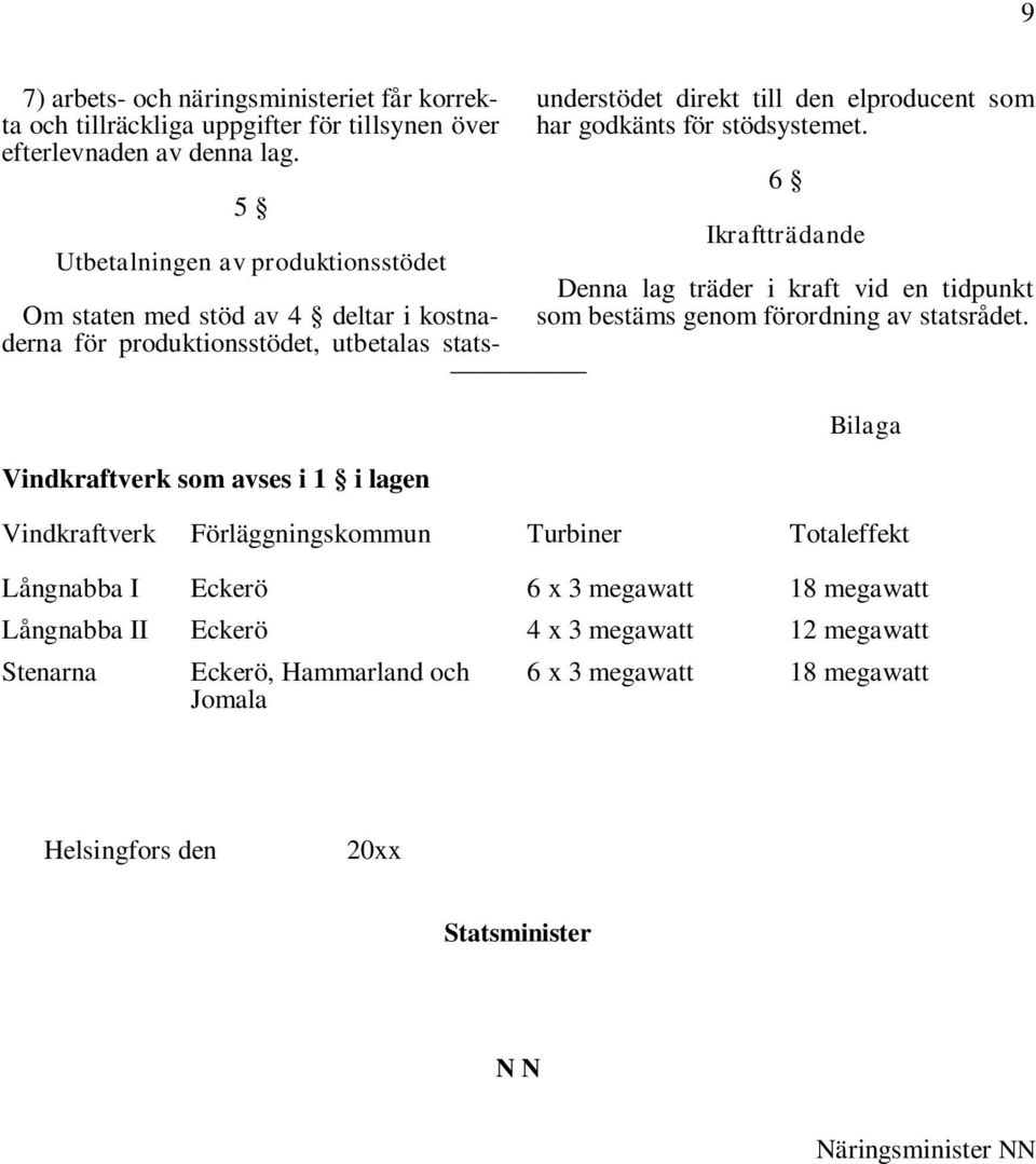 bestäms genom förordning av statsrådet. understödet direkt till den elproducent som har godkänts för stödsystemet.