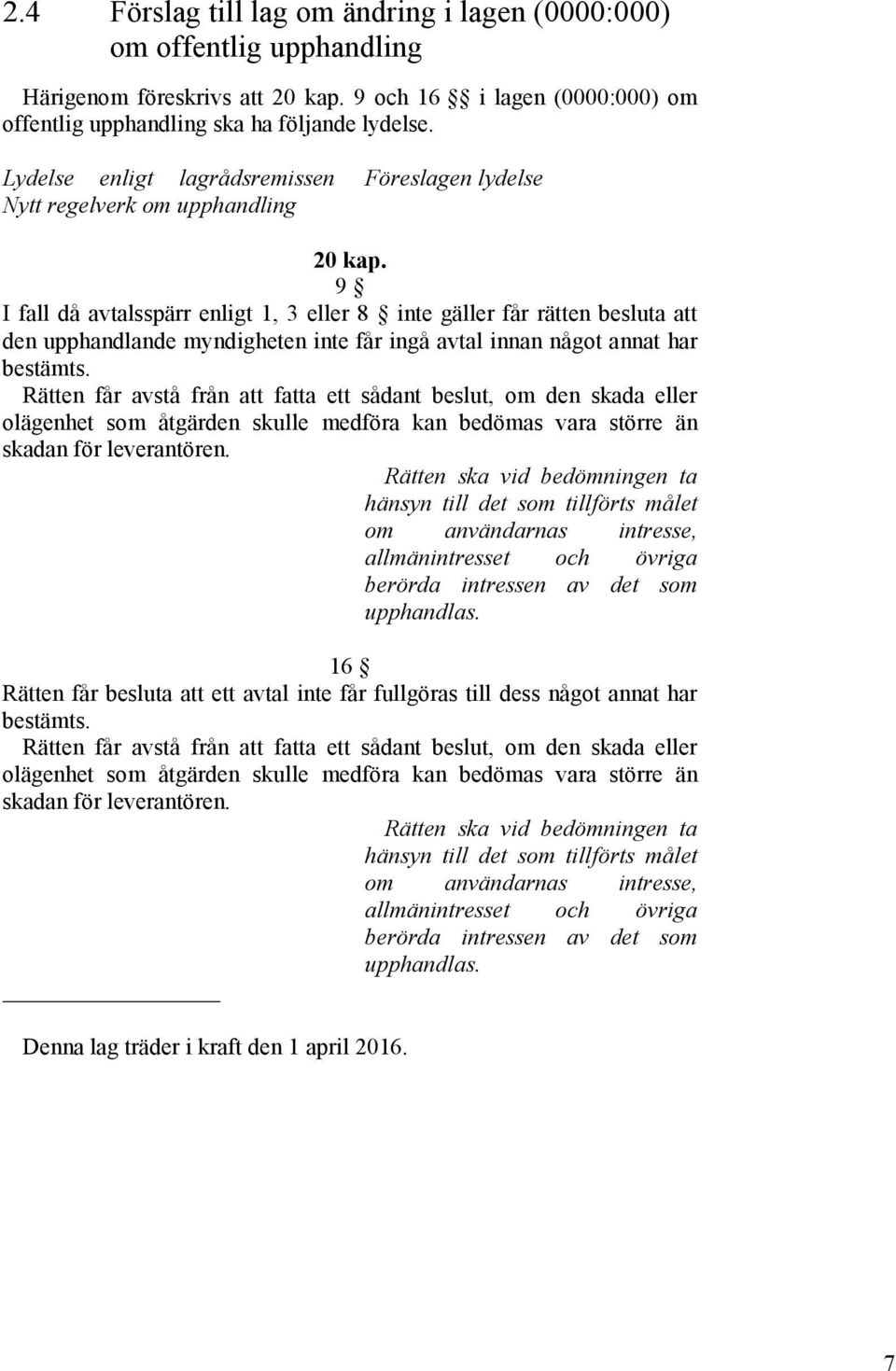 Lydelse enligt lagrådsremissen Nytt regelverk om upphandling Föreslagen lydelse 20 kap.