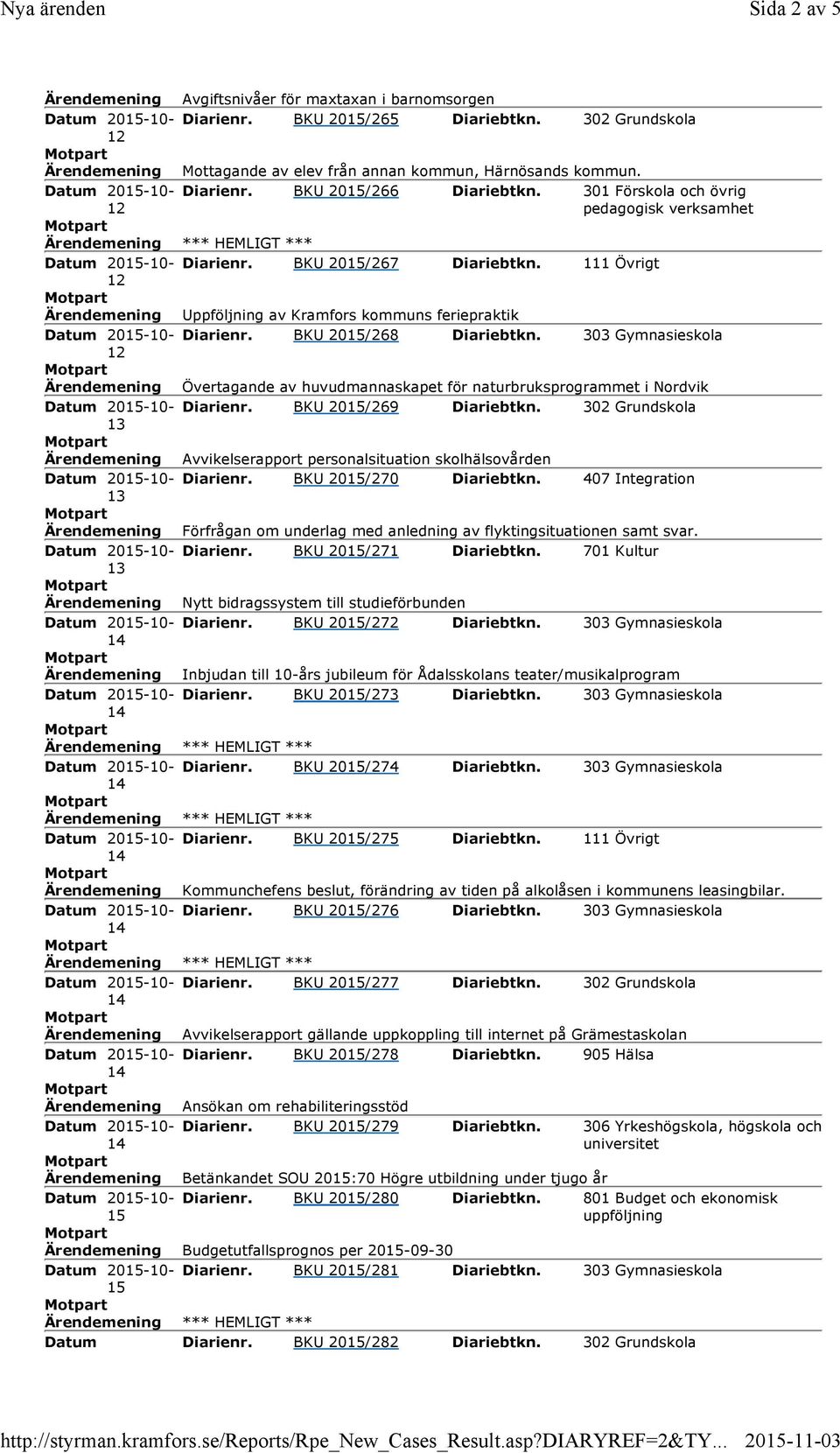 BKU 25/268 Diariebtkn. 303 Gymnasieskola Övertagande av huvudmannaskapet för naturbruksprogrammet i Nordvik Datum 25-10- Diarienr. BKU 25/269 Diariebtkn.