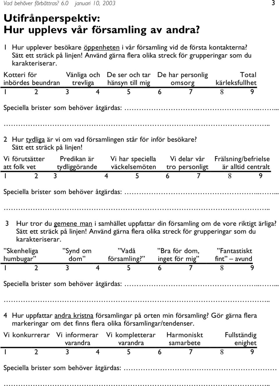 Kotteri för inbördes beundran Vänliga och trevliga De ser och tar hänsyn till mig De har personlig omsorg Total kärleksfullhet Speciella brister som behöver åtgärdas:.