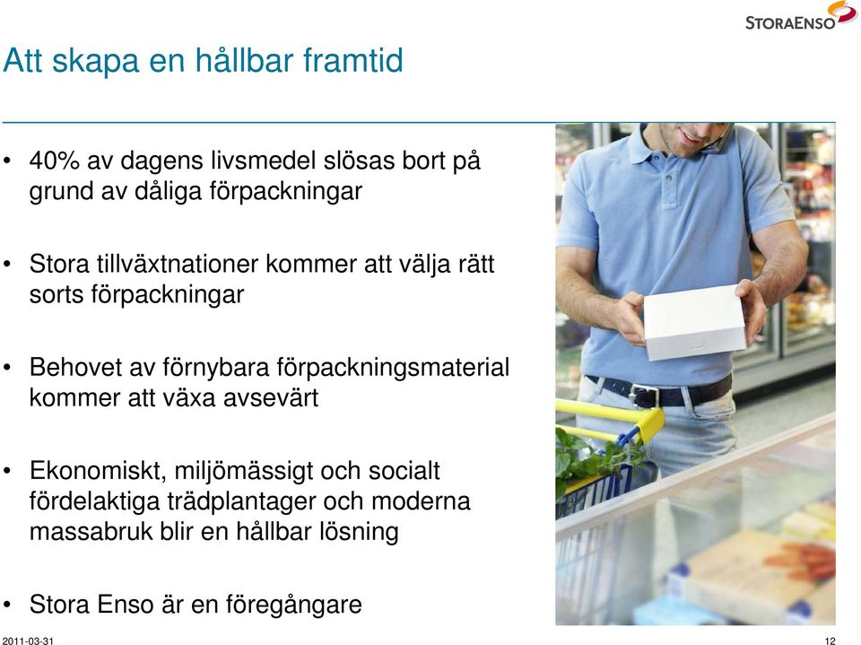 förnybara förpackningsmaterial kommer att växa avsevärt Ekonomiskt, miljömässigt och socialt