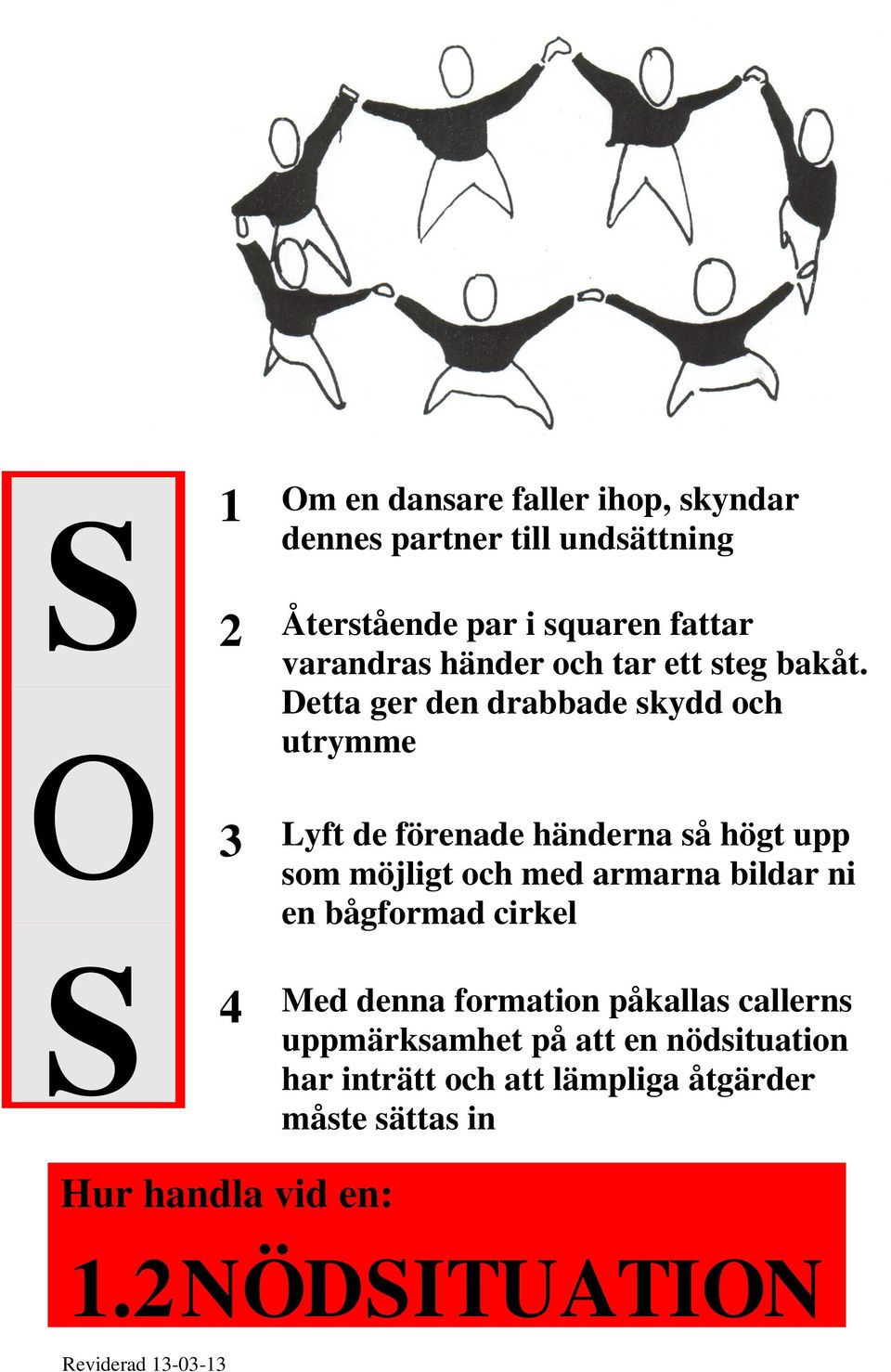 Detta ger den drabbade skydd och utrymme 3 Lyft de förenade händerna så högt upp som möjligt och med armarna