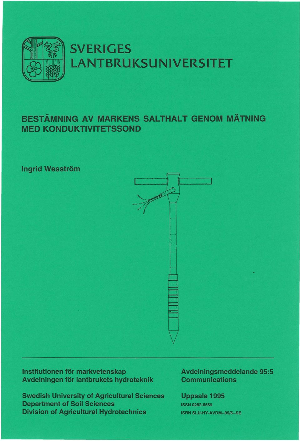 University of Agricuiturai Sciences Department of Soil Sciences Division of Agricuiturai