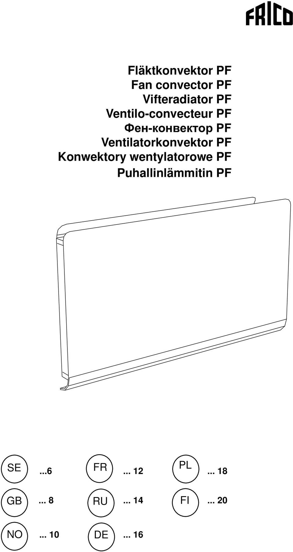 Ventilatorkonvektor PF Konwektory wentylatorowe PF