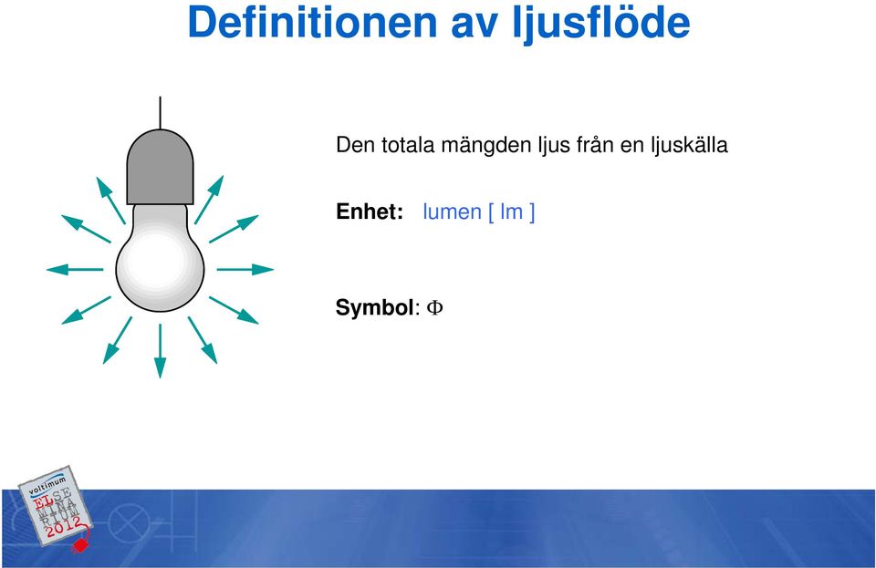 mängden ljus från en