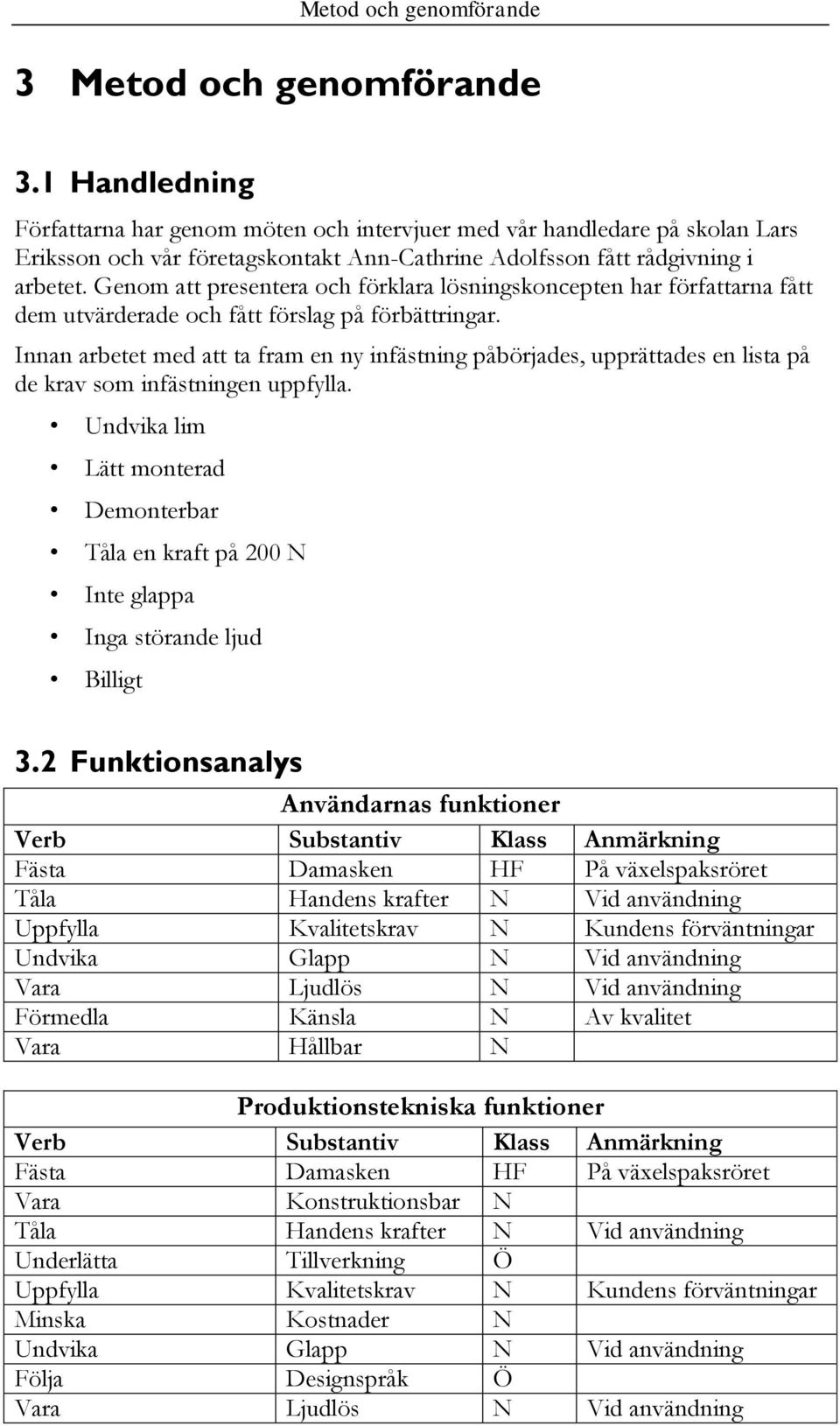 Genom att presentera och förklara lösningskoncepten har författarna fått dem utvärderade och fått förslag på förbättringar.