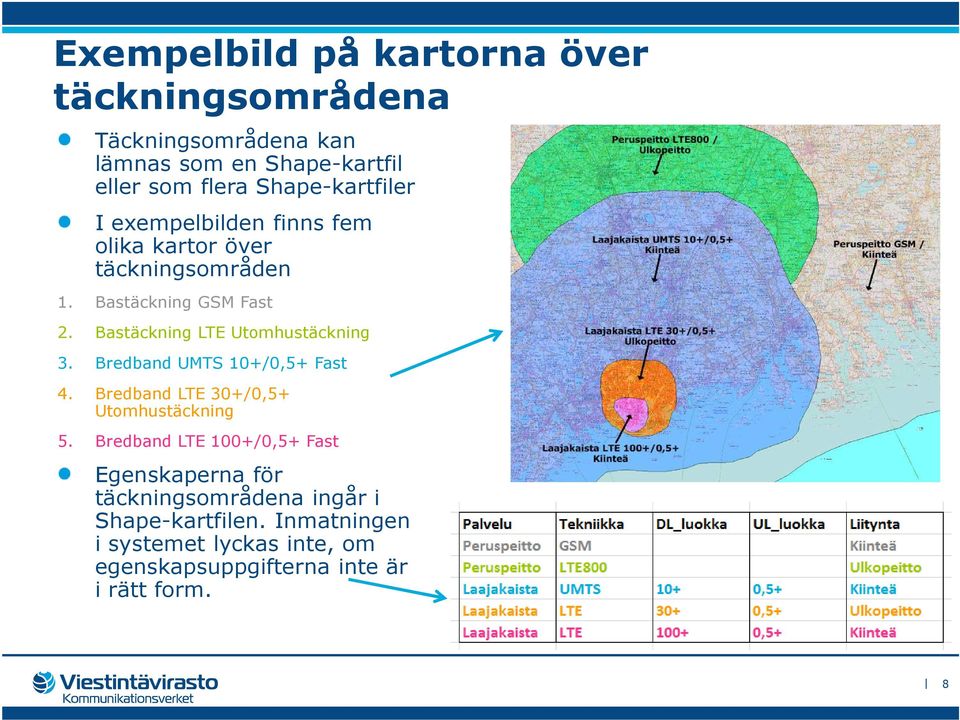 Bastäckning LTE Utomhustäckning 3. Bredband UMTS 10+/0,5+ Fast 4. Bredband LTE 30+/0,5+ Utomhustäckning 5.