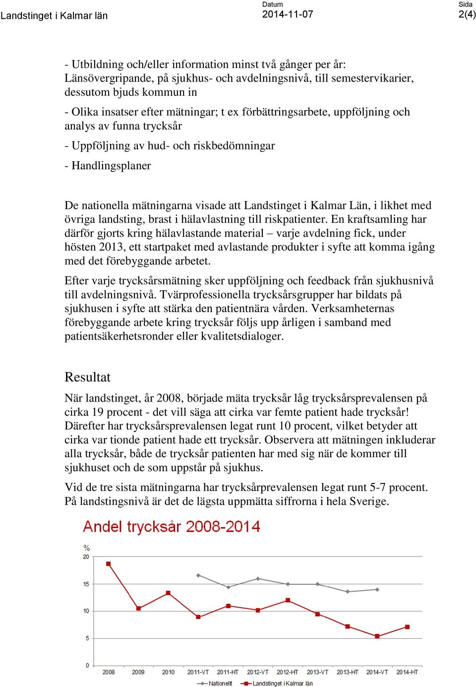 Landstinget i Kalmar Län, i likhet med övriga landsting, brast i hälavlastning till riskpatienter.