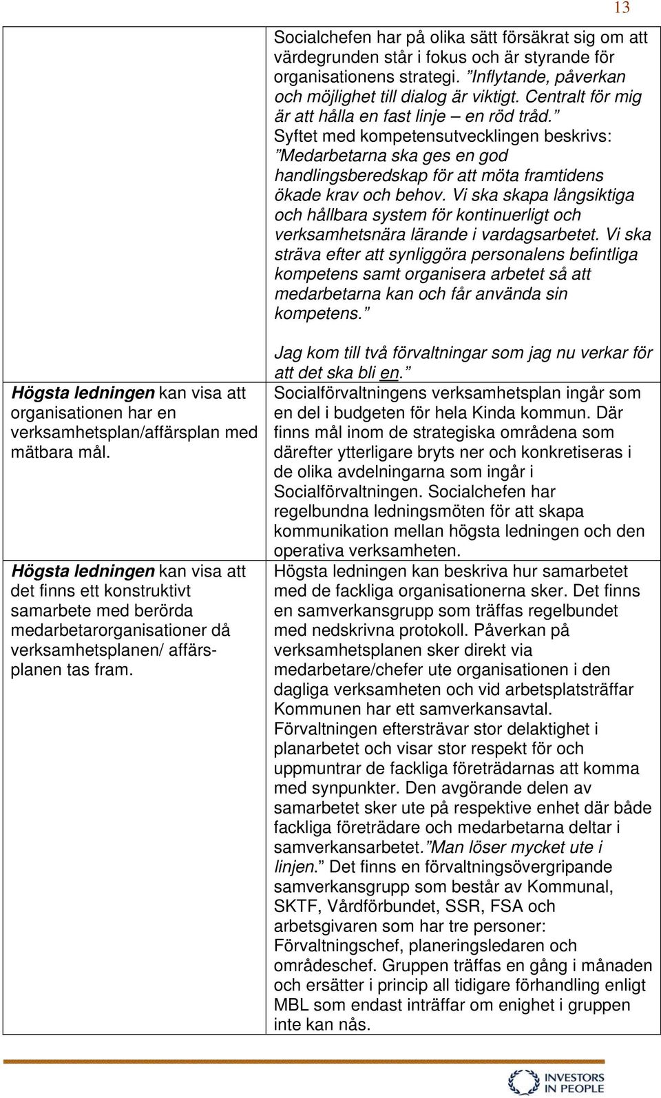 Vi ska skapa långsiktiga och hållbara system för kontinuerligt och verksamhetsnära lärande i vardagsarbetet.