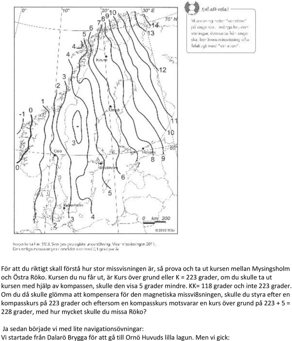 KK= 118 grader och inte 223 grader.