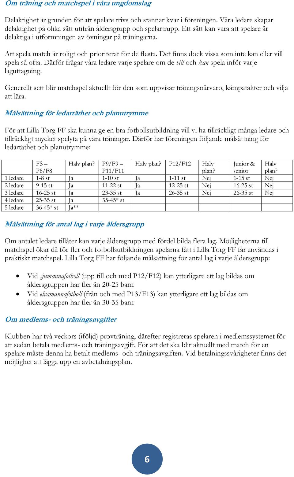 Det finns dock vissa som inte kan eller vill spela så ofta. Därför frågar våra ledare varje spelare om de vill och kan spela inför varje laguttagning.