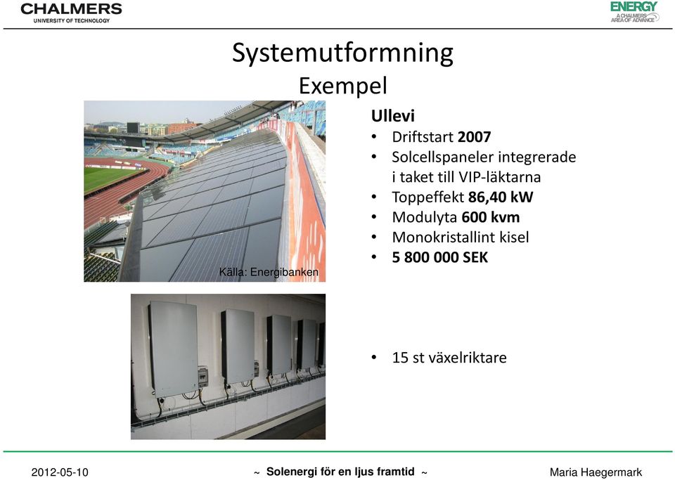 VIP-läktarna Toppeffekt 86,40 kw Modulyta 600 kvm