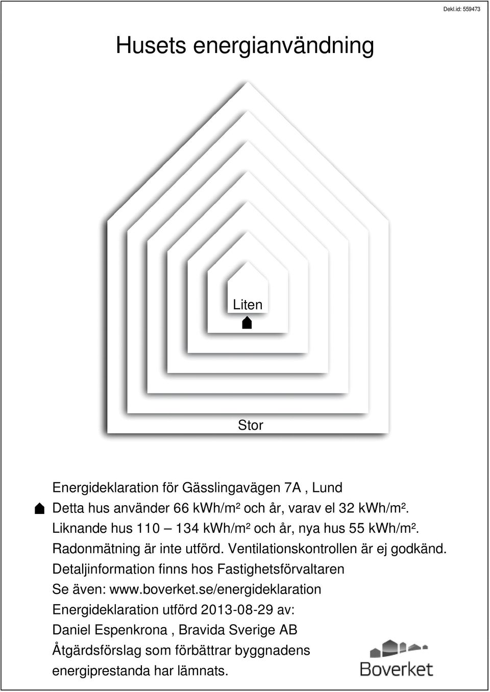 Ventilationskontrollen är ej godkänd. Detaljinformation finns hos Fastighetsförvaltaren Se även: www.boverket.