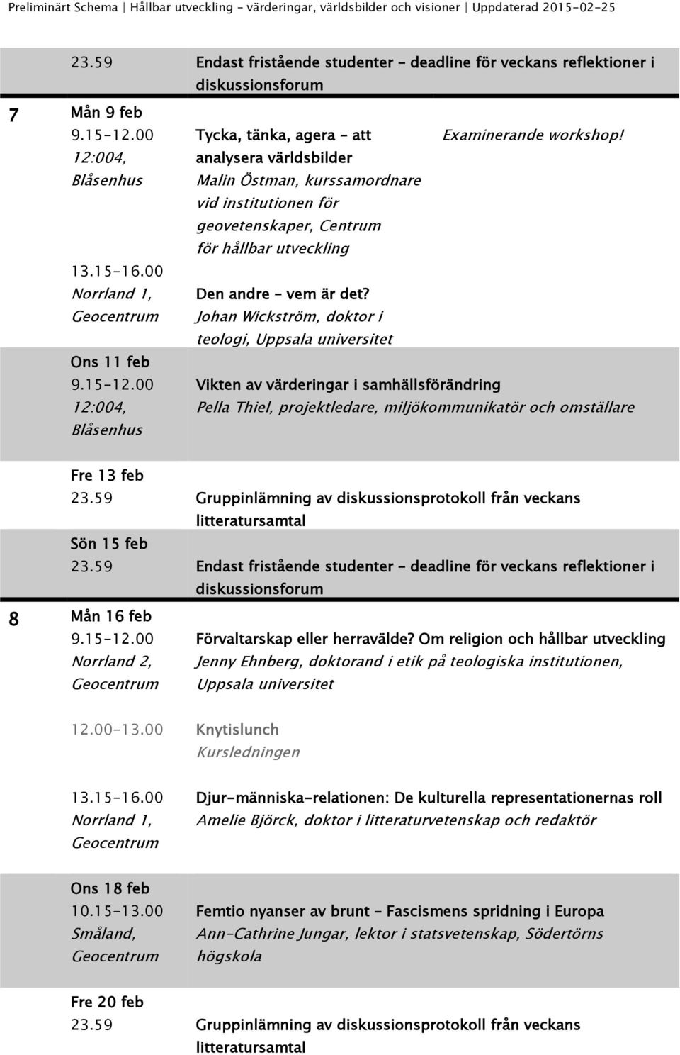 Johan Wickström, doktor i teologi, Uppsala universitet Vikten av värderingar i samhällsförändring Examinerande workshop!