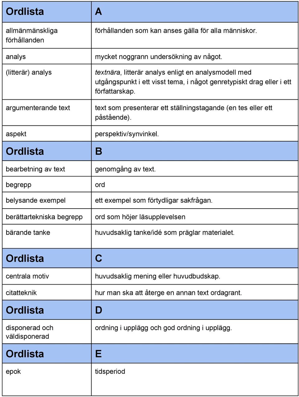 textnära, litterär analys enligt en analysmodell med utgångspunkt i ett visst tema, i något genretypiskt drag eller i ett författarskap.