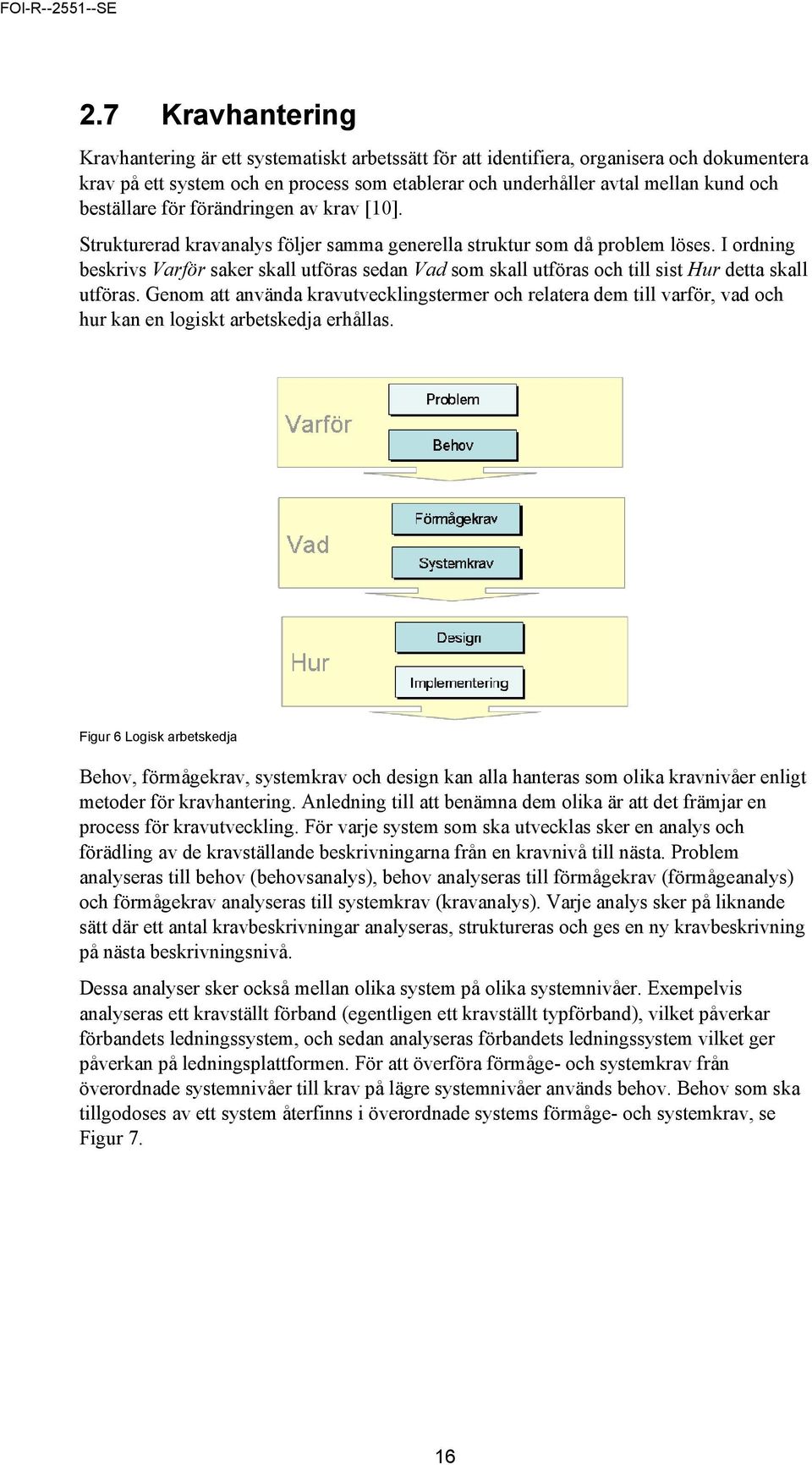 I ordning beskrivs Varför saker skall utföras sedan Vad som skall utföras och till sist Hur detta skall utföras.