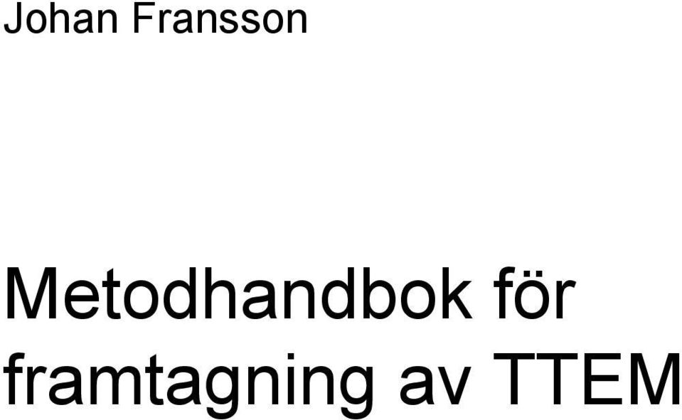 Metodhandbok