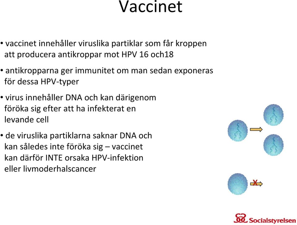 kan därigenom föröka sig efter att ha infekterat en levande cell de viruslika partiklarna saknar DNA